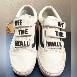Awesome Vans OFF THE WALL Low Velcro Shoes New No Box Mens 6.5  Womans Size 8